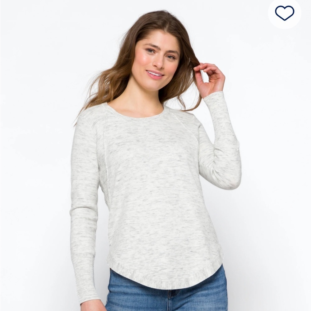 EUC! RD Style's McKinley Ribbed Detail Sweater Women's Gray L/S Top Size Large - Picture 1 of 10